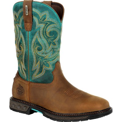 Georgia Boot Carbo-Tec LT Women's Brown Steel Toe Waterproof Pull-On Boot