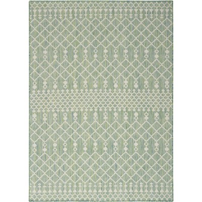 Nourison Positano Pos01 Indoor/outdoor Area Rug - Aqua 6' X 9' : Target