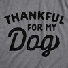Mens Thankful For My Dog T Shirt Funny Cute Pet Puppy Thanksgiving Graphic Tee - Crazy Dog Men's T Shirt - 2 of 4