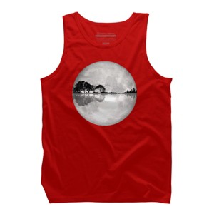 Men's Design By Humans Moonlight Nature Guitar II By Maryedenoa Tank Top - 1 of 3