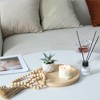 Cheung's Kishen Ridge Round Natural Wood Glossy Tray - 2 of 2