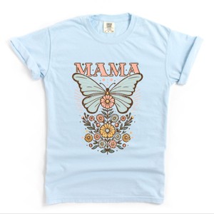 Simply Sage Market Mama Butterfly Floral Garment Dyed Tee - 1 of 4