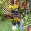 NAYSAYE Fountain Outdoor Water Feature with Rustic Barrel Design for Garden and Backyard, Brown, 12.5"*23"*7.7" - 2 of 4