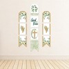 Big Dot of Happiness Elegant Cross - Hanging Vertical Paper Door Banners - Religious Party Wall Decoration Kit - Indoor Door Decor - 3 of 4
