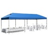 10x20/10x30 Pop Up Canopy with Sidewalls, Outdoor Canopy Tent Heavy Duty Wedding Party Tent with Wheeled Bag, White/Khaki/Navy/Blue-ModernLuxe - 2 of 4