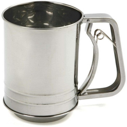 Winco Rotary Sifter, Stainless Steel, 8 Cup, 6.25 Dia : Target