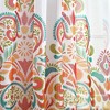 Lush Décor Clara Sheer Window Curtain Panels Turquoise/Tangerine 38X84+2 Set - 3 of 4