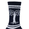 Lord of the Rings Socks White Tree Of Gondor Design Mid-Calf Adult Crew Socks Black - 2 of 4