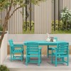 Hyleory 7pc Outdoor Dining Set, 66.9'' Rectangular Table w/Umbrella Hole and 6 Chairs - 3 of 4