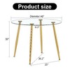 CAVINAS Modern Round Dining Table with Glass Top & Gold-Plated Metal Legs, Minimalist Circular Dining Table for 4-6, Kitchen Table for Dining Room - 3 of 4