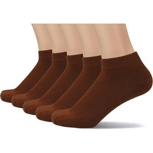SERISIMPLE Men Thin Viscose Bamboo Low Cut Ankle Breathable Comfort Cool Soft Lightweight Low Cut Ankle Socks Light Grey Large - 1 of 4