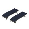 WestinTrends All Weather Wicker Outdoor Patio Chaise Lounge with Cushion (Set of 2) - 3 of 4