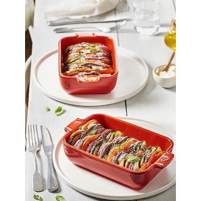 Peugeot Red 14" Ceramic Rectangular Baking Dish