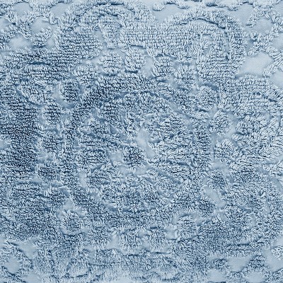 King Size Blue Cotton Chenille Bedspread Set
