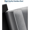 Acekool 13 Gallon / 50L Metal Step Trash Can with Soft-Close Lid, Liner Rim, Rear Handle & Anti-Slip Feet for Kitchen and Home, Black - 3 of 4