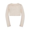 Hope & Henry Girls' Organic Cropped Special Detail Sweater Cardigan, Kids - 3 of 4