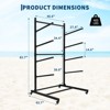 Kayak Storage Rack, Heavy Duty Kayak Racks for Outdoor Storage, Freestanding Kayak Storage Rack with Wheels for Kayaks, Canoes - 2 of 4