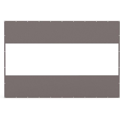 DOMETOUR Heavy Duty Outdoor Clear Waterproof PVC Curtain, Weather & Tear Resistant for Patios, Gazebos, Pergolas, 8'H x 12'W, Gray