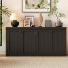 Acekool 4-Door Buffet Cabinet with Storage, Anti-Tip Sideboard for Dining Room, Kitchen, or Office - 2 of 4