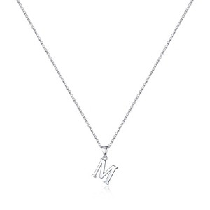 Turandoss S925 Sterling Silver Initial Necklaces for Girls Women, Dainty Initial Jewelry Birthday Gifts - 1 of 4