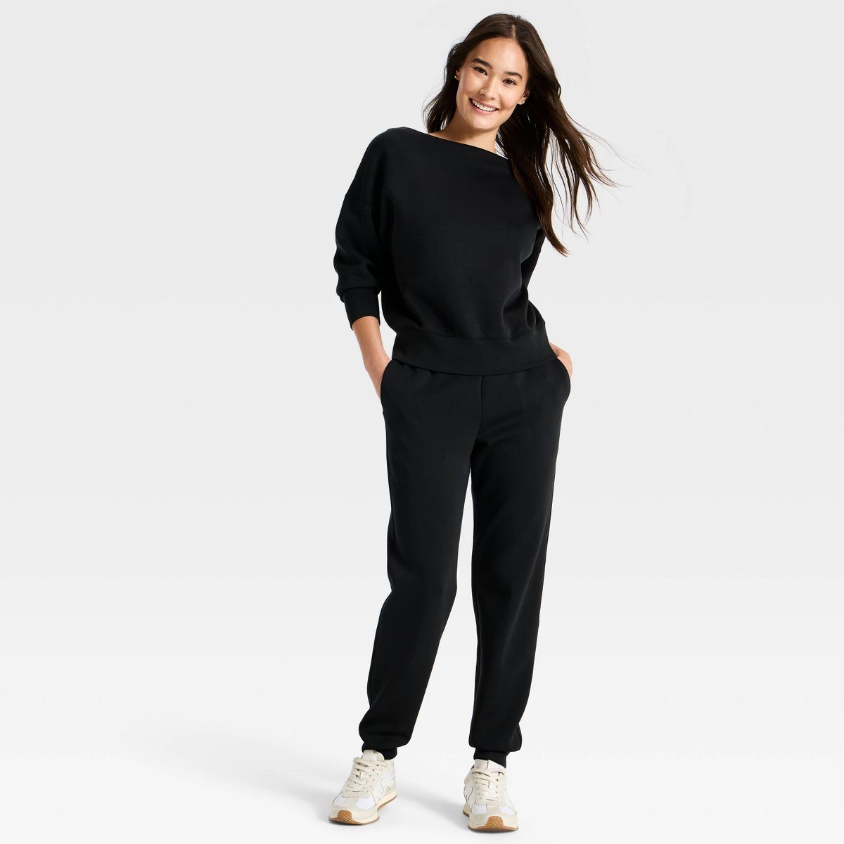 Women's Airy Sleek Boatneck Sweatshirt - All In Motion™ - thumbnail 3