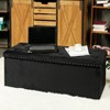 Aoibox Black Storage Ottoman Bench with Foot Rest, Large Folding Velvet Toy Shoes Chest for Bedroom, Living Room - 4 of 4