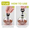 True Locking Bottle Stoppers with Key - Stainless Steel and Silicone Wine Topper Seal Set of 3 with Key - Dishwasher Safe, Black Finish - 4 of 4