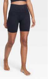 Women's High-Rise Ribbed Seamless Bike Shorts 7" - JoyLab™