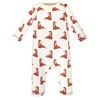 Touched by Nature Baby Boy Organic Cotton Coveralls 3pk, Boho Fox - 3 of 4