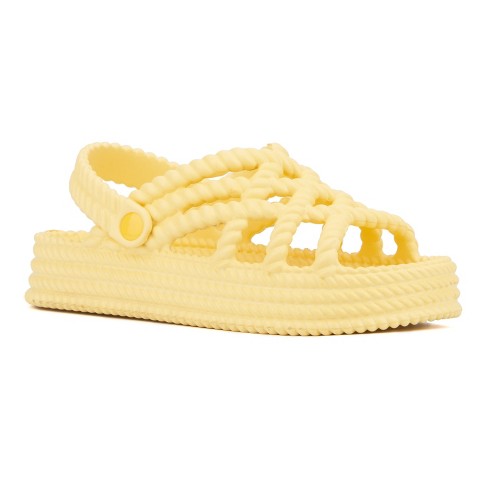 Target yellow platform sandals store