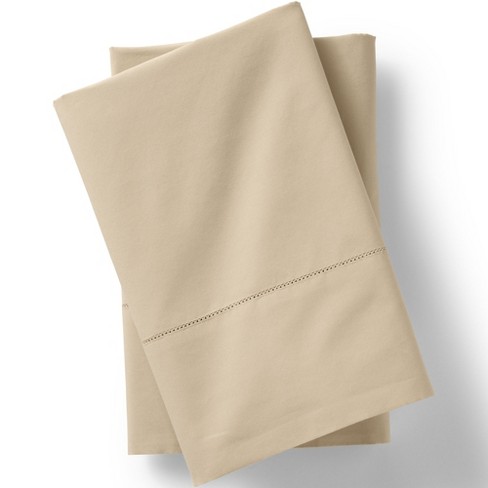 Lands' End 300 Thread Count Cotton Percale Pillowcases - image 1 of 2