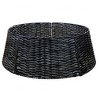 AuldHome Design 29" Wicker Christmas Tree Collar, Basket Weave Large Willow Tree Skirt - 2 of 4