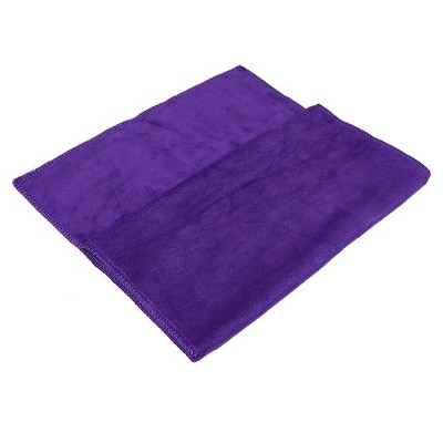 Unique Bargains 400gsm Microfiber Cleaning Cloth Absorbent Drying Towel Purple