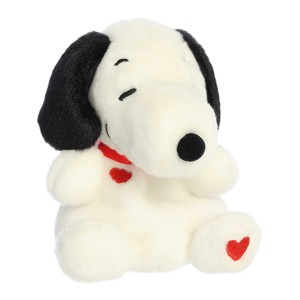 Aurora Mini Palm Pals Snoopy Hearts Peanuts Timeless Stuffed Animal White 5" - 1 of 4