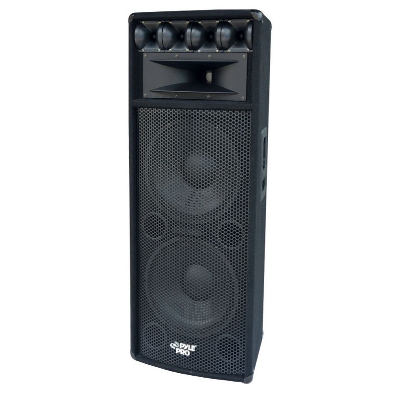 Pyle PADH212 1600W Outdoor 7 Way Pa Loud-Speaker Cabinet Sound System w/ Dual 12" Woofers, 3.4" Piezo Tweeters, & 5"x12" Super Horn Midrange (2 Pack), 2 of 4