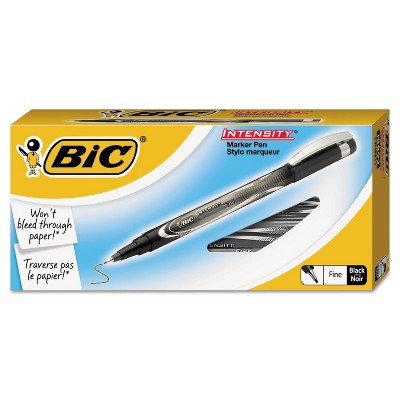 BIC Stylo feutre Intensity pointe moyenne noir x 12 - Stylo & feutre - LDLC