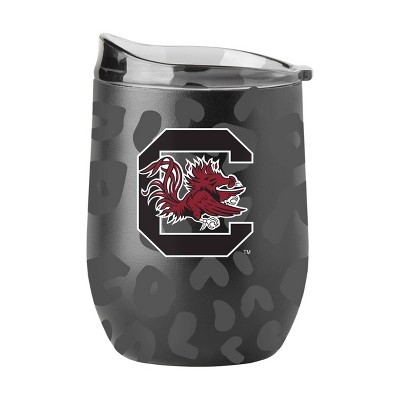 NCAA South Carolina Gamecocks 16oz Black Leopard Stainless Steel Wine Tumbler