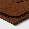1'10"x3'11" Welcome Estate Doormat - Threshold™: Outdoor Coir Door Mat, Medium Pile, Black, Rectangle, Shake Clean - 3 of 4