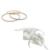Adornia Tarnish Resistant Tri-Color Trio Bangle Set - 3 of 4