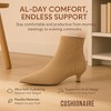 CUSHIONAIRE Women's Barbi Kitten Heel Bootie – Soft Vegan Leather, Memory Foam, Wide Widths, and Back Zipper - 3 of 4