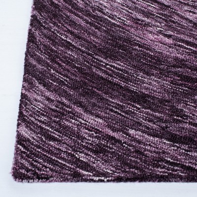 Purple Hand-Tufted Wool Round Area Rug