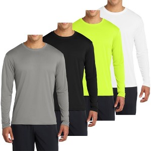 Mafoose Men’s Casual UPF 50 Long Sleeve Performance T-Shirt Pack of 4 - 1 of 4