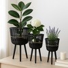 Timeless Home Decor Planters and Flower Pots - Ideal for Indoor or Outdoor Planters - Modern Wood Plant Stand for Garden and Patio Decor - Set of 3 - 3 of 4