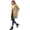 INSPIRE CHIC Women's Notched Lapel Double Breasted Raglan Sleeve Winter Coat - 4 of 4
