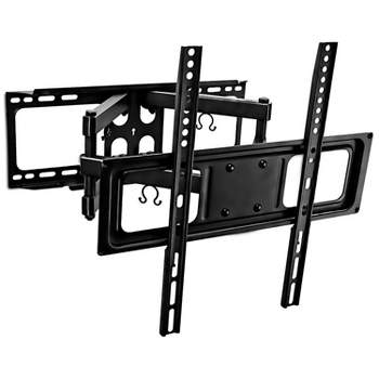Mount-It! Full Motion TV Wall Mount, Dual Arm Articulating TV Mount, Low Profile Flat Screen Bracket with Tilt and Swivel Fits 32-55 Inches TV