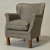 KINWELL Compact Leather Armchair, Top-Grain Genuine Leather Upholstered Chair for Small Spaces - 3 of 4