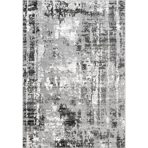 Nuloom Margot Strained Abstract Indoor Area Rug, 4' 3" x 6', Gray - image 1 of 4