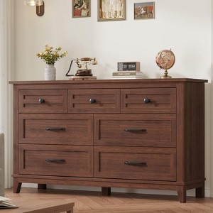 Garvee 7 Dresser for Bedroom, Freestanding 52" Wide Drawer Dresser with Storage, Wooden Closet Storage Chest for Living Room, Bedroom - 1 of 1