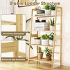 SKONYON 4-Tier Natural Bamboo Plant Stand Indoor Ladder Shelf - 4 of 4