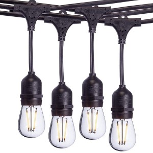 Sterno Home Vintage-Style Outdoor LED String Lights, Black, 48 Feet - 1 of 4